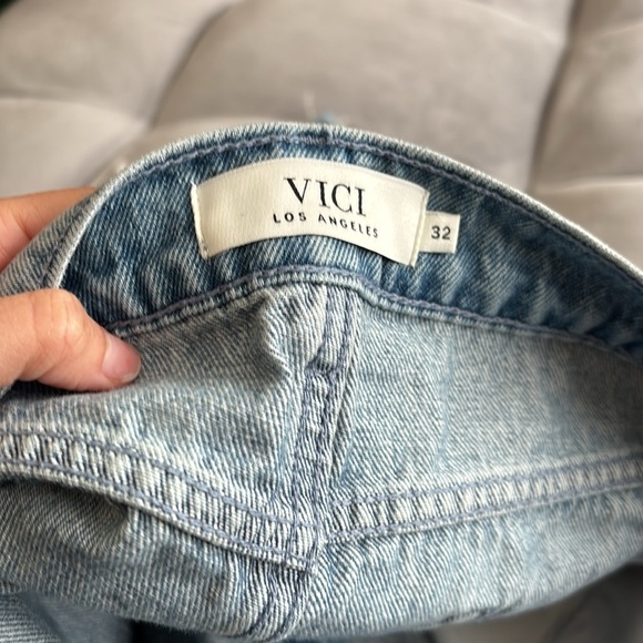 Vici Women's Light Blue Denim Shorts size 32 NWT - Picture 4 of 6